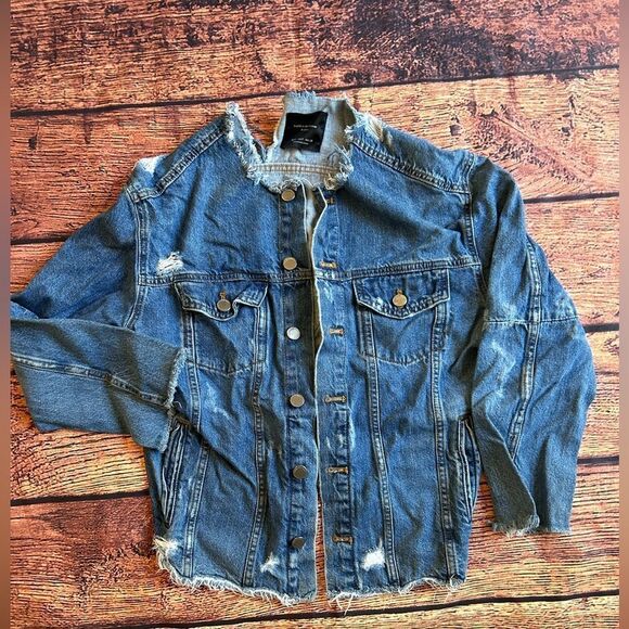 Trafaluc Denimwear Zara Embroidered‎ Jean Jacket Small - Picture 8 of 8
